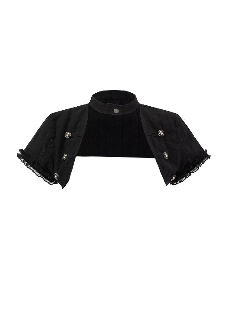 Punk Textured Ruffled Two-Piece Set【s0000017497】