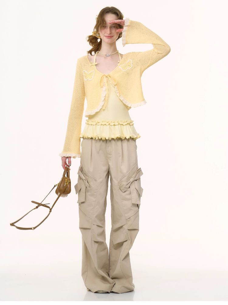 Butterfly Lace Knit Cardigan【s0000012229】