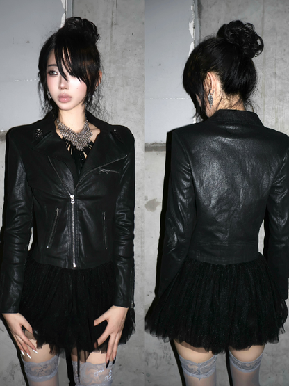Handmade Waxed Punk Jacket【s0000019008】