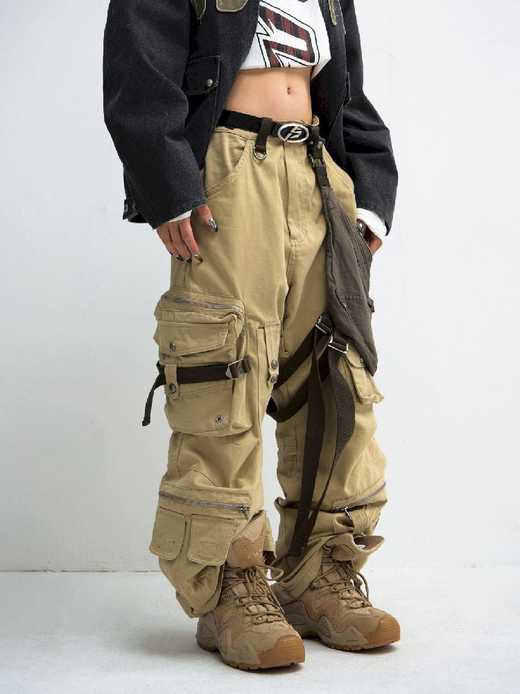 MULTI POCKETS STRAIGHT WORK PANTS [S0000010448]