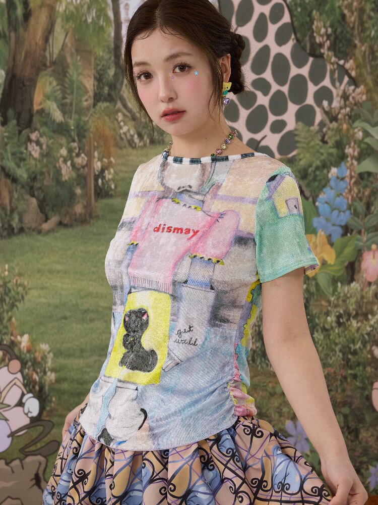 Animal Print Velvet Reversible Top【s0000017120】