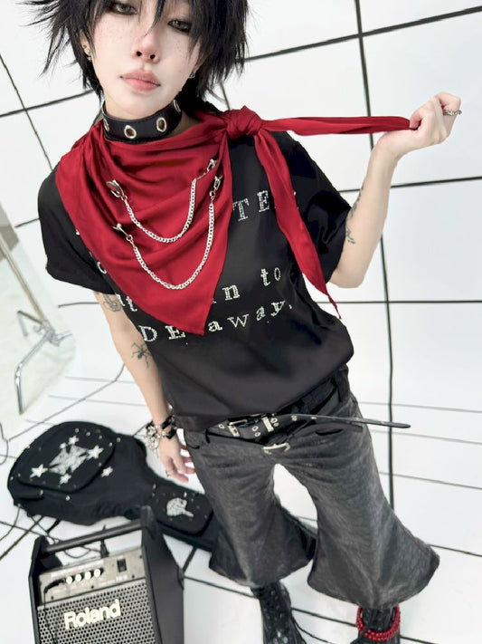 Satin Small Tall Neck T-Shirt【s0000012171】