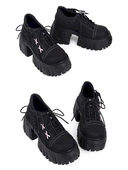 꼭두각시 쇼 [Original] New Girl 's Casual Platform Shoes 2025 다목적 대학 스타일 작은 단일 신발
