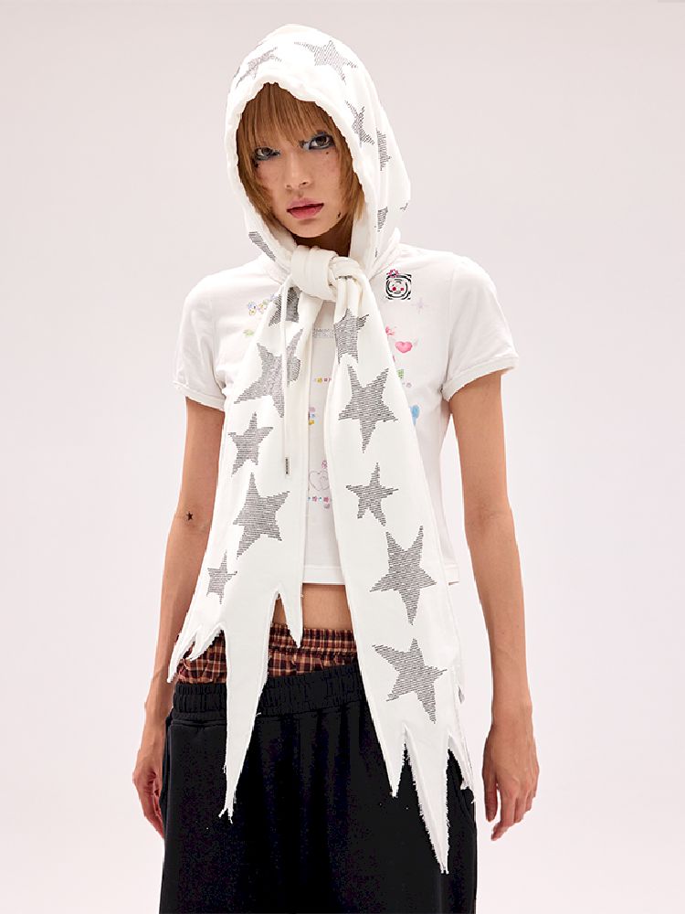 Pentagram Hot Drill Scarf Hat【s0000012183】