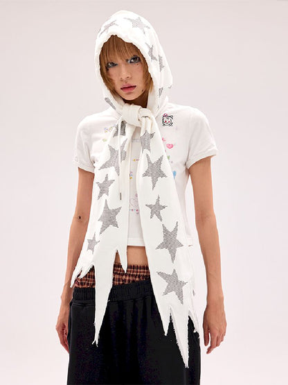 Pentagram Hot Drill Scarf Hat【s0000012183】