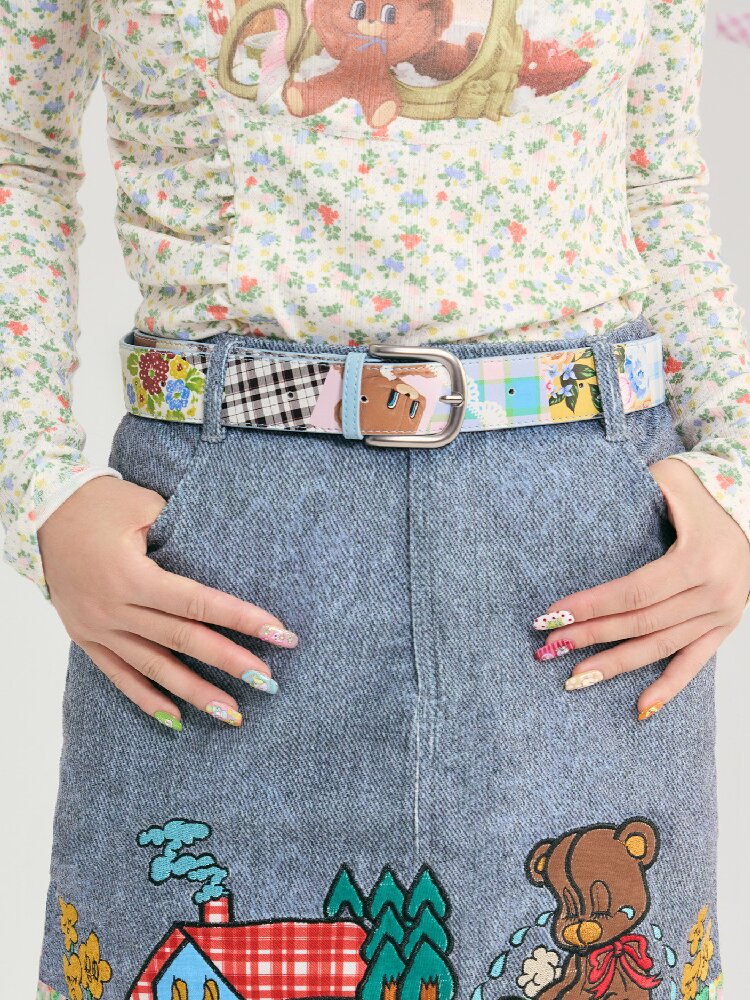 Bear Patchwork Pin Buckle Belt【s0000018729】