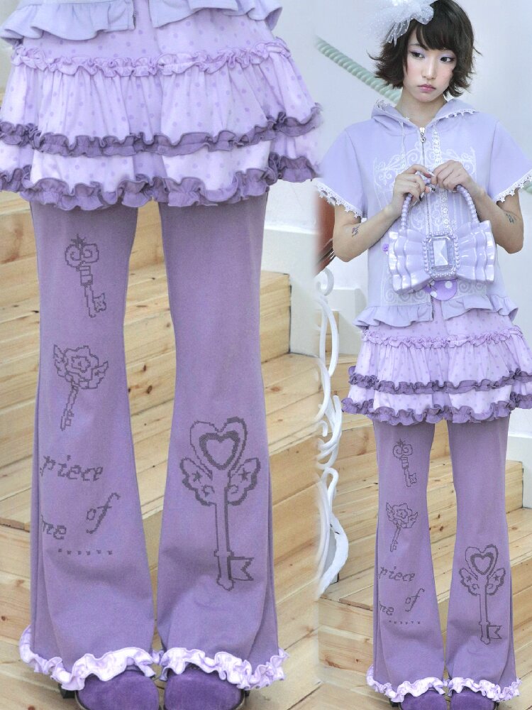 Quirky Girl Fake Two Pieces Cake Skirt Pants【s0000017472】