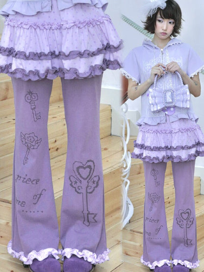 Quirky Girl Fake Two Pieces Cake Skirt Pants【s0000017472】