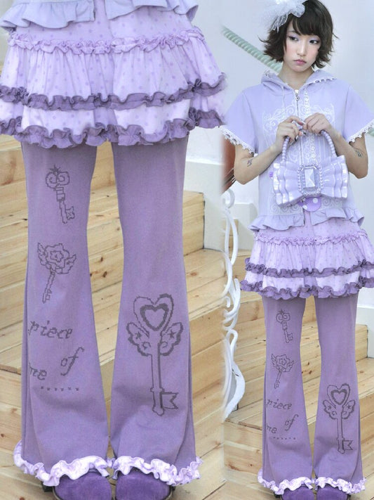Quirky Girl Fake Two Pieces Cake Skirt Pants【s0000017472】