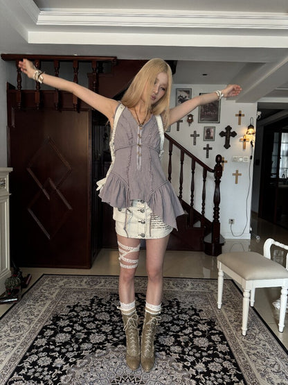 Love Letter Embroidered Shorts【s0000017979】