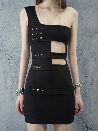 Hollow Rivet Irregular Skirt【s0000016950】