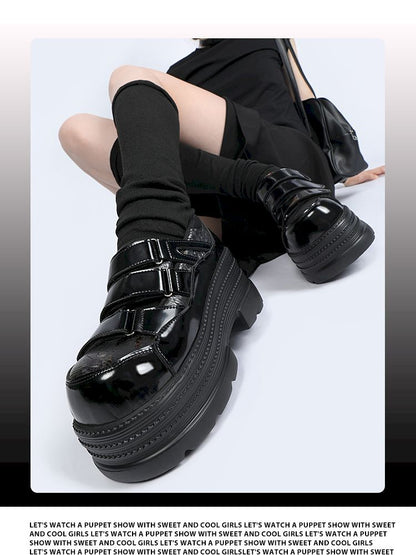 Gothic velcro thick bottom shoe【s0000013359】