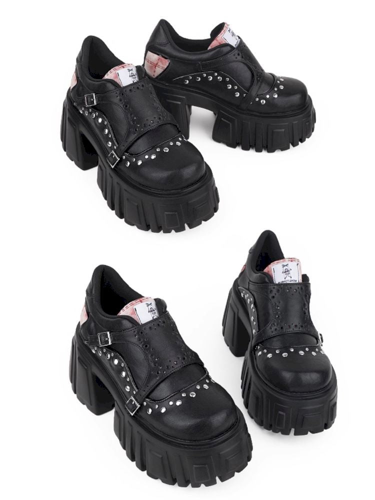 Red plaid thick bottom shoes【s0000013360】