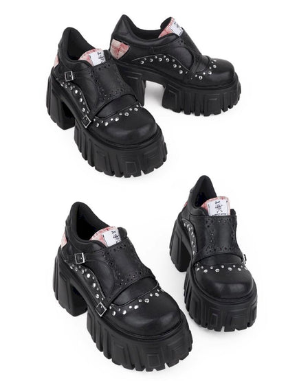 Red plaid thick bottom shoes【s0000013360】