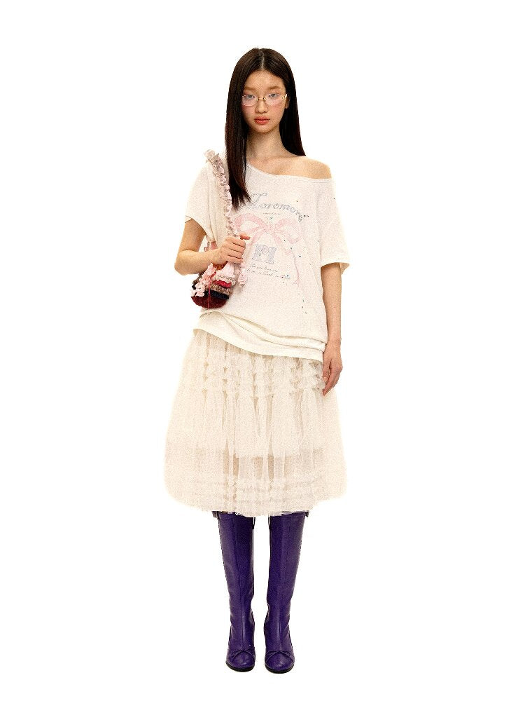 Floral Light Mesh Lace Skirt【s0000016432】