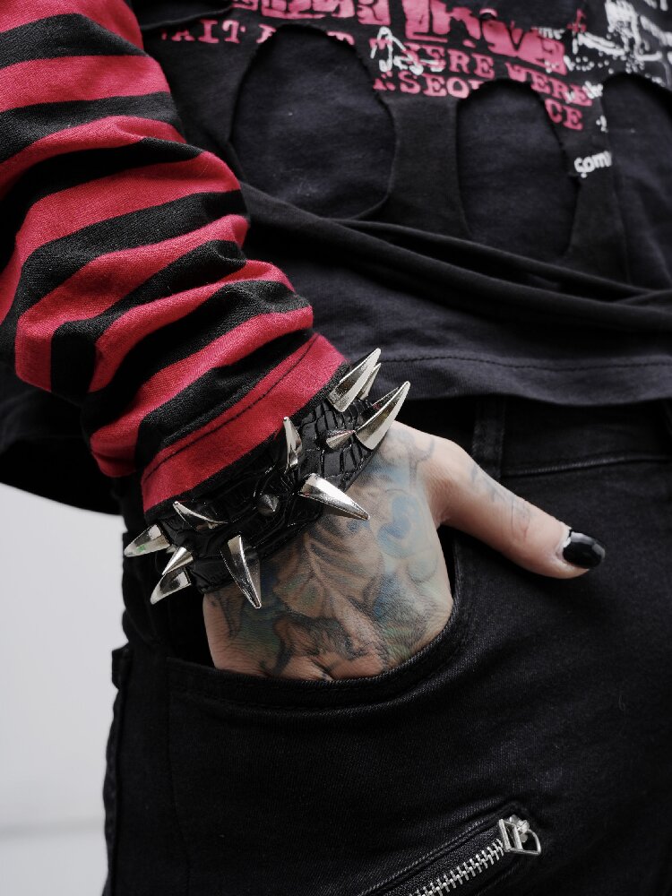 Serpentine Rivet Punk Gothic Bracelet【s0000018973】