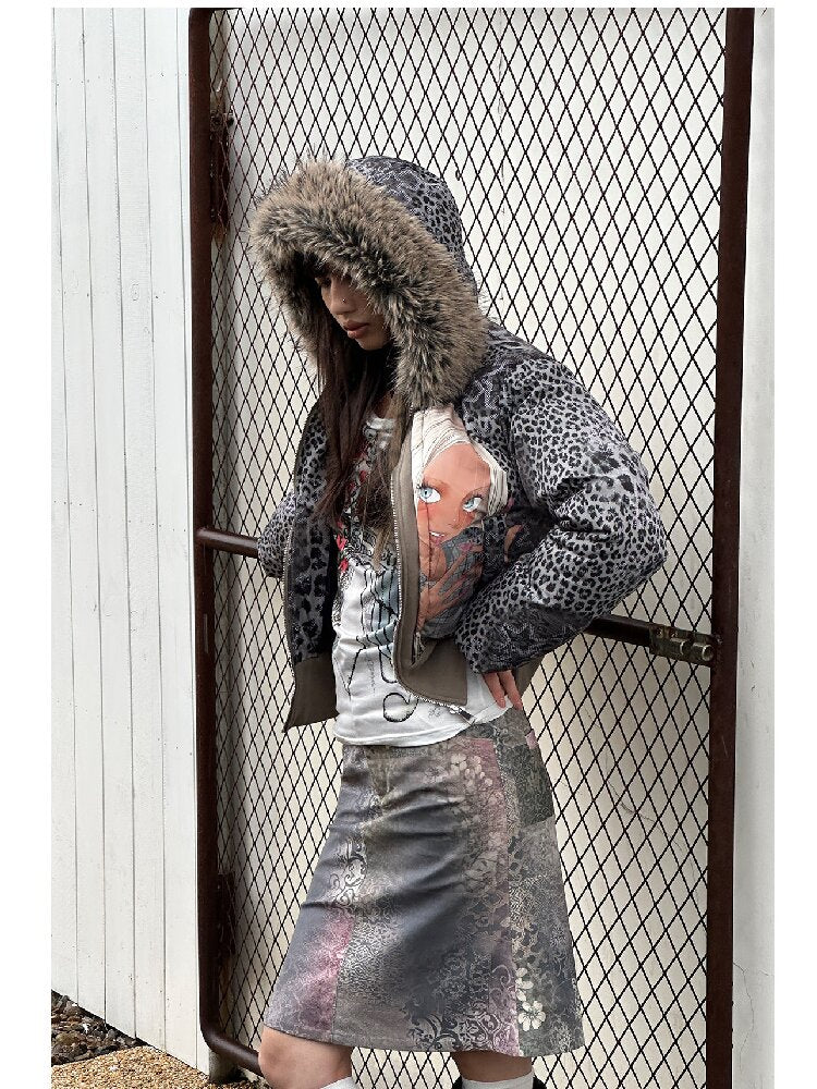 Graffiti White Duck Down Jacket【s0000018070】