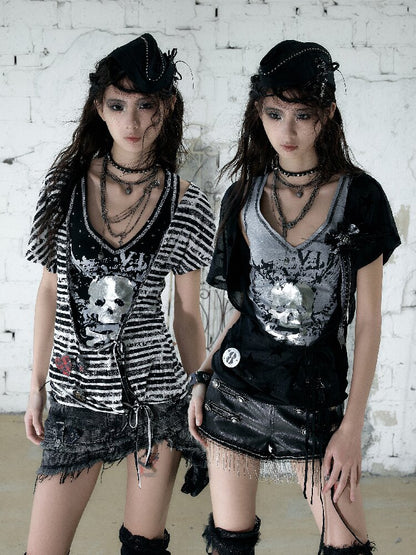 Vintage Punk Y2k Two-Piece T-Shirt【s0000017241】
