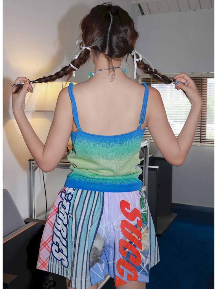 Snake print knitted strapless top【s0000012816】