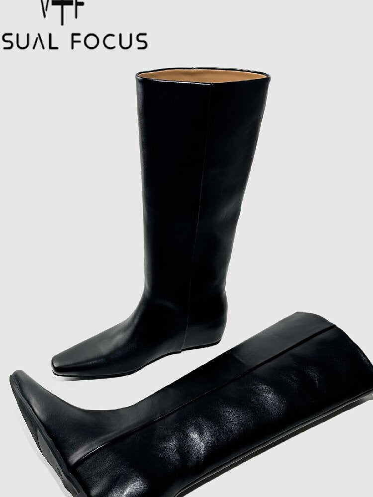 Retro Square Toe Knight Boots【s0000015722】