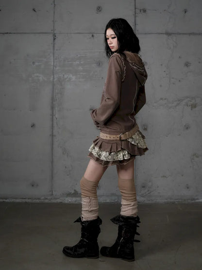 Detachable Hooded Sweatshirt Dress【s0000013943】