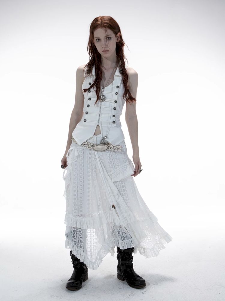 Ruffled Low-Waist Fairy-Style Skirt【s0000012709】