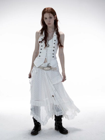 Ruffled Low-Waist Fairy-Style Skirt【s0000012709】