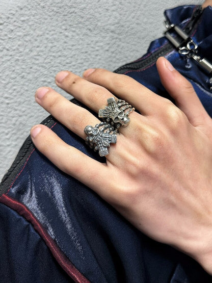 925 Sterling Silver Heavy Punk Ring【s0000018868】