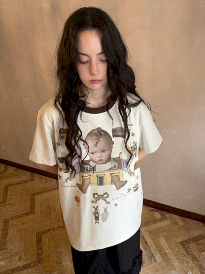 Loose-fitting short-sleeved T-shirt【s0000012763】