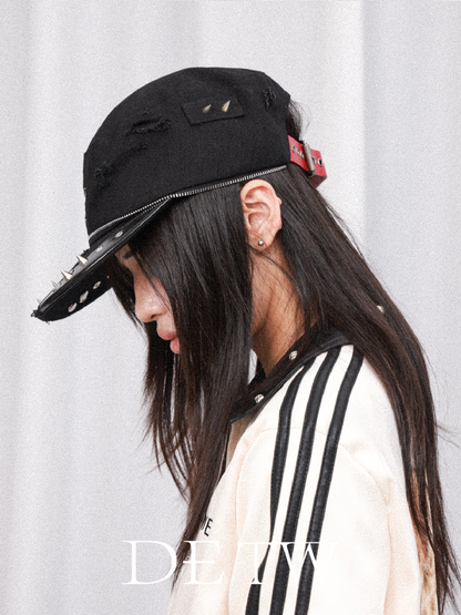 Embroidered Metal Rivet Flat Baseball Cap【s0000019115】