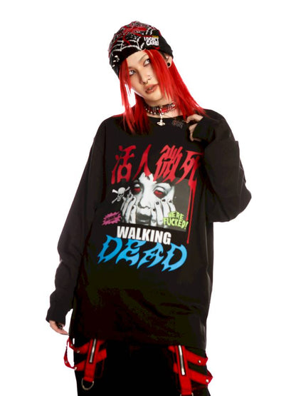 American punk subculture long-sleeved sweatshirt【s0000014376】
