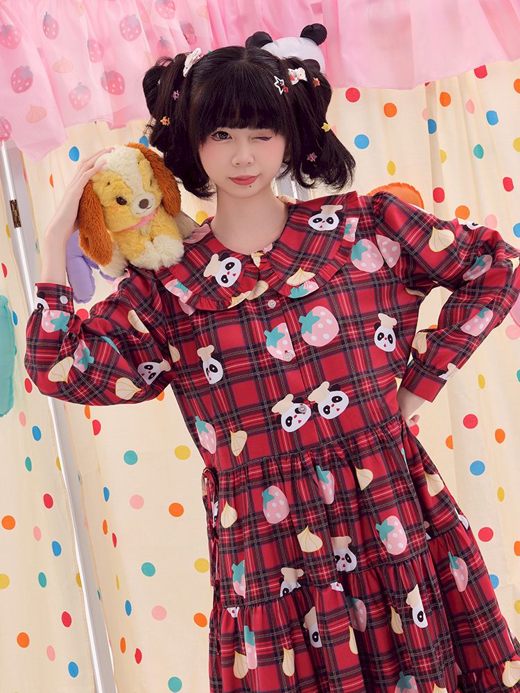 Red Plaid Dress【s0000010482】