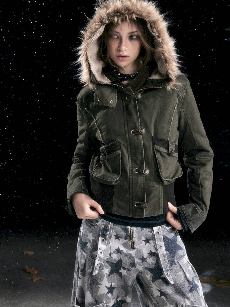 Hooded Short Cotton Jacket【s0000014432】