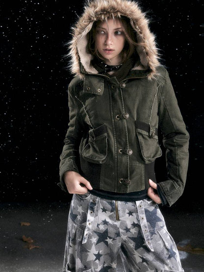 Hooded Short Cotton Jacket【s0000014432】