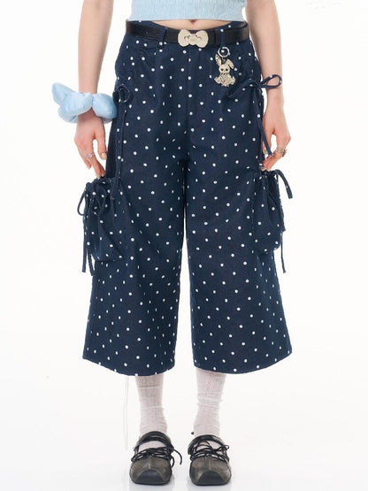 Polka Dot Wide Leg Workwear Slacks【s0000016604】