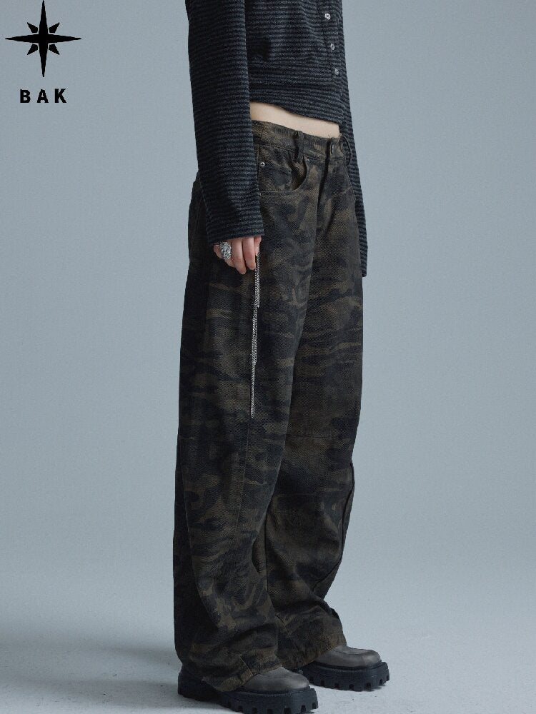 Vintage Distressed Camo Pants【s0000018556】