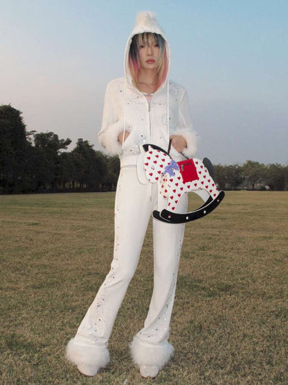 Horse Unicorn Velvet Diamond Coat【s0000015377】