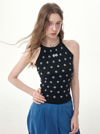 Broken Star Knot Halter Tank Top【s0000017257】