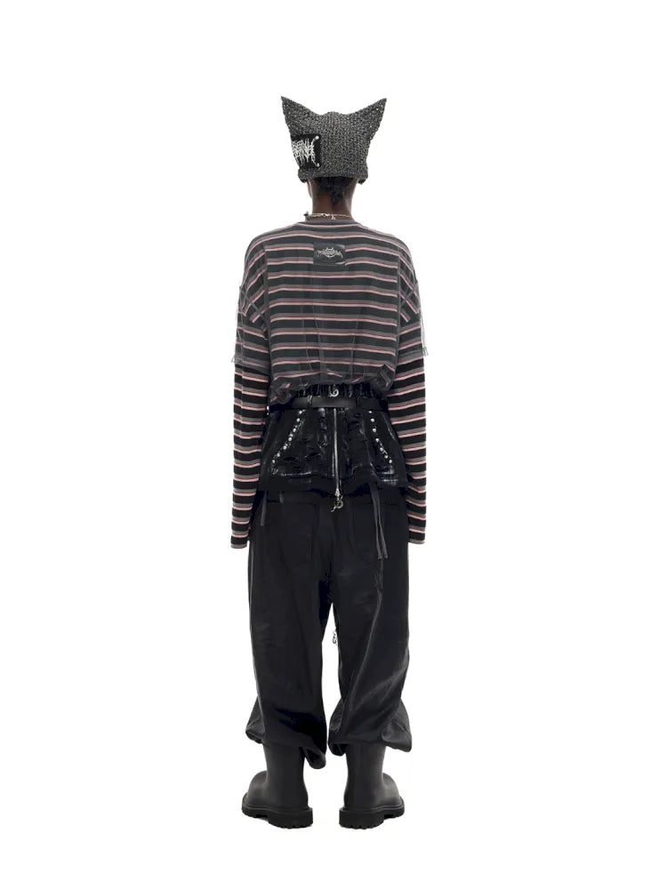Authentic Two-Piece Striped T-Shirt【s0000014009】