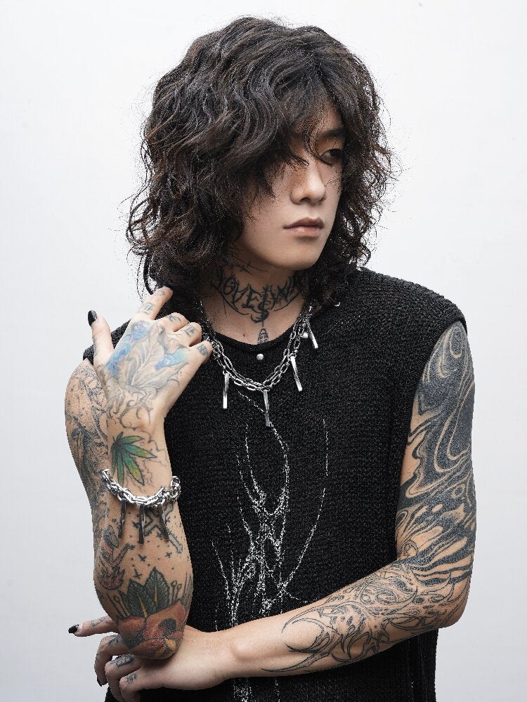 Cracked Pillar Spiked Rivet Bracelet【s0000018998】