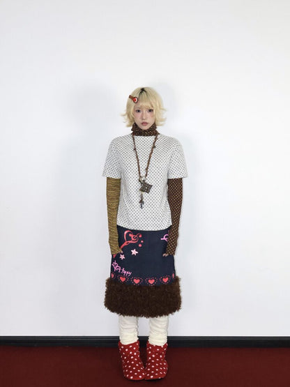 Old Polka Dot Stripe Turtle Top【s0000018671】