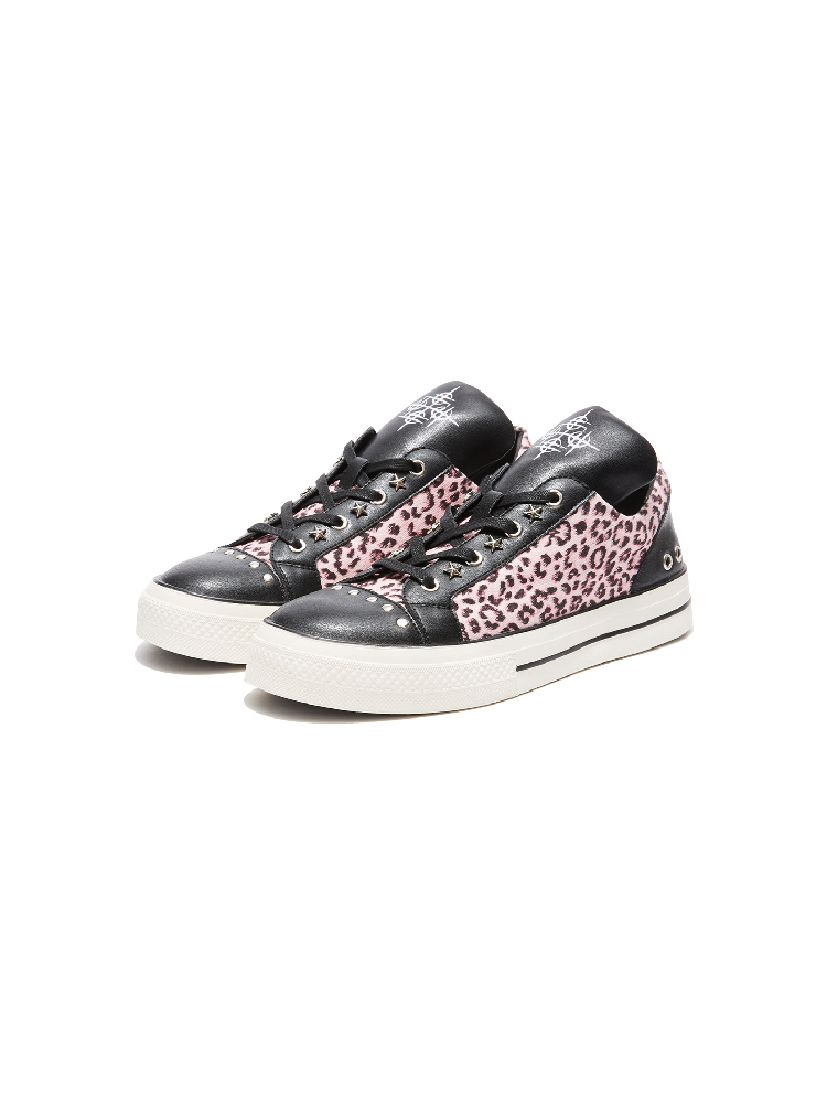 Leopard Print Riveted Sneakers【s0000018365】