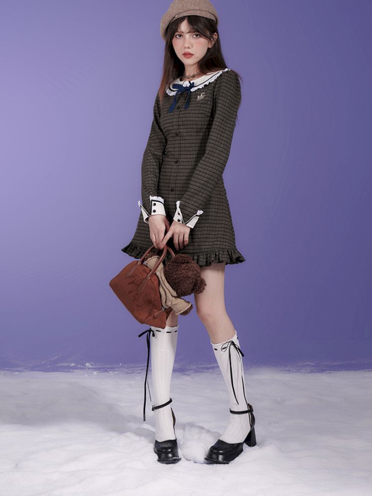 Doll Collar Long Sleeve Dress【s0000011661】