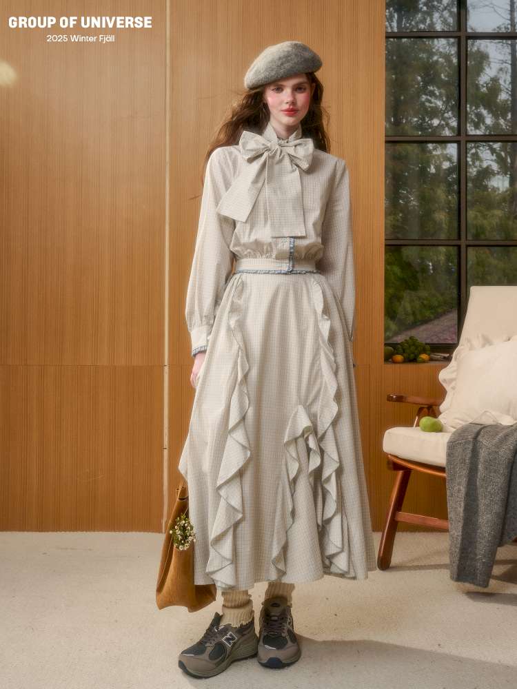 Organic Cotton Patchwork Floating Shirt Skirt【s0000014883】