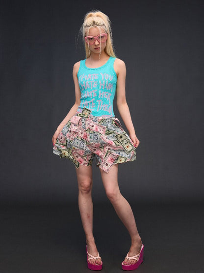 Printed Aro Pants Money Print T【s0000017032】