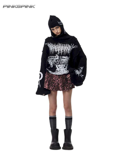 Structure Patchwork Hooded Sweater【s0000015120】