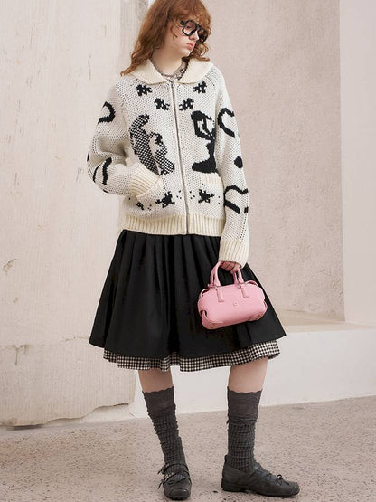 Fair Isle Autumn Knit Cardigan Jacket【s0000014388】