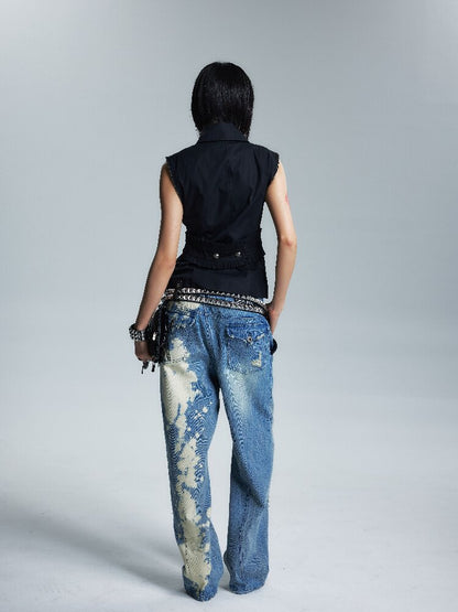 Lace Collar Court Cargo Vest Jacket【s0000017000】