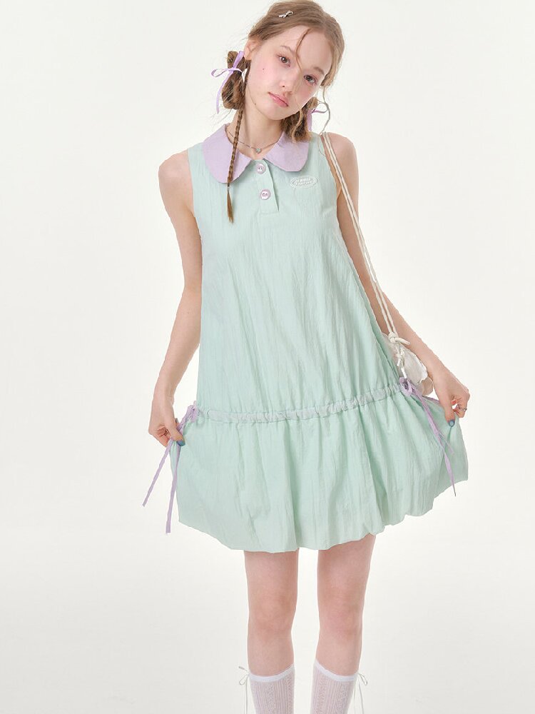Mint Green Doll Collar Dress【s0000016614】