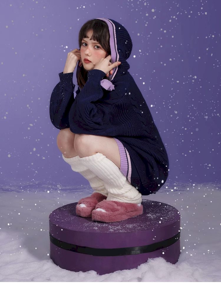 Romantic Pure Desire Sweater Dress Set【s0000005053】